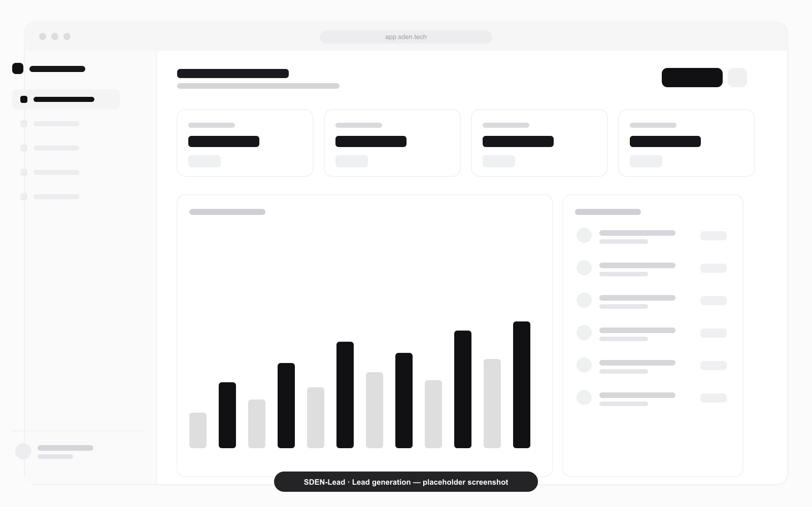 Preview of the Lead Manager interface