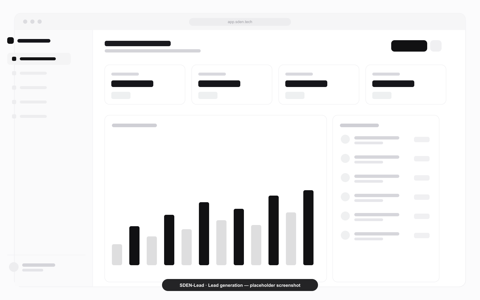 Preview of the Lead Manager interface